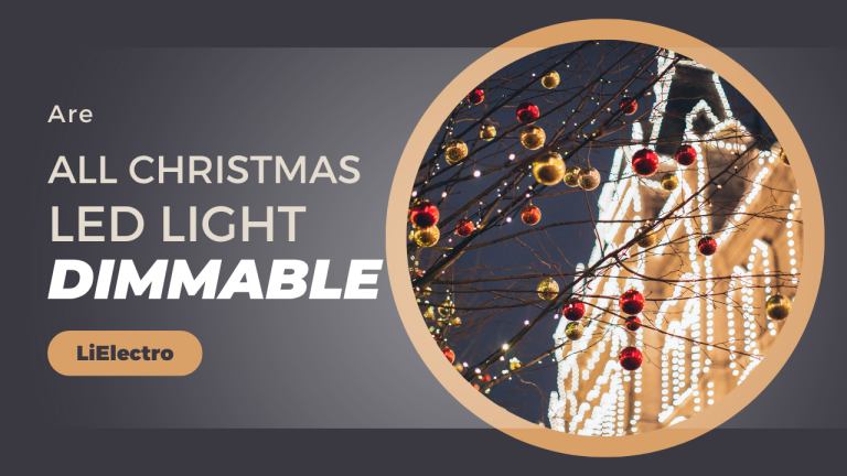 Close-up view of dimmable LED Christmas lights glowing softly – Are LED Christmas Lights Dimmable?