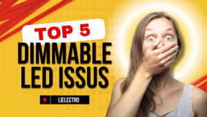 Diagram showing common causes of dimming LED lights problems like voltage drops and incompatible switches