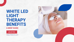 A woman using a white LED face mask to experience white LED light therapy benefits for skin rejuvenation and mood enhancement.