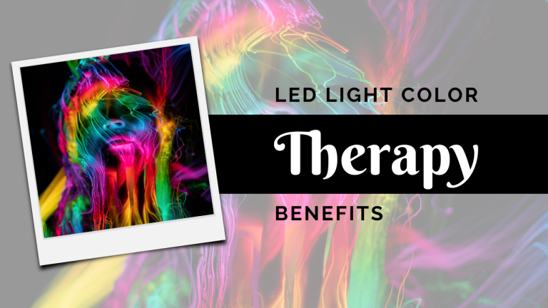 Close-up of a woman using an LED mask for LED light therapy color benefits