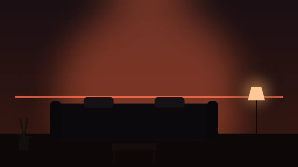 red amber led light for calm environment