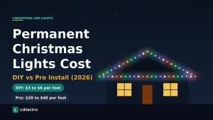 Permanent christmas lights cost diy vs professional